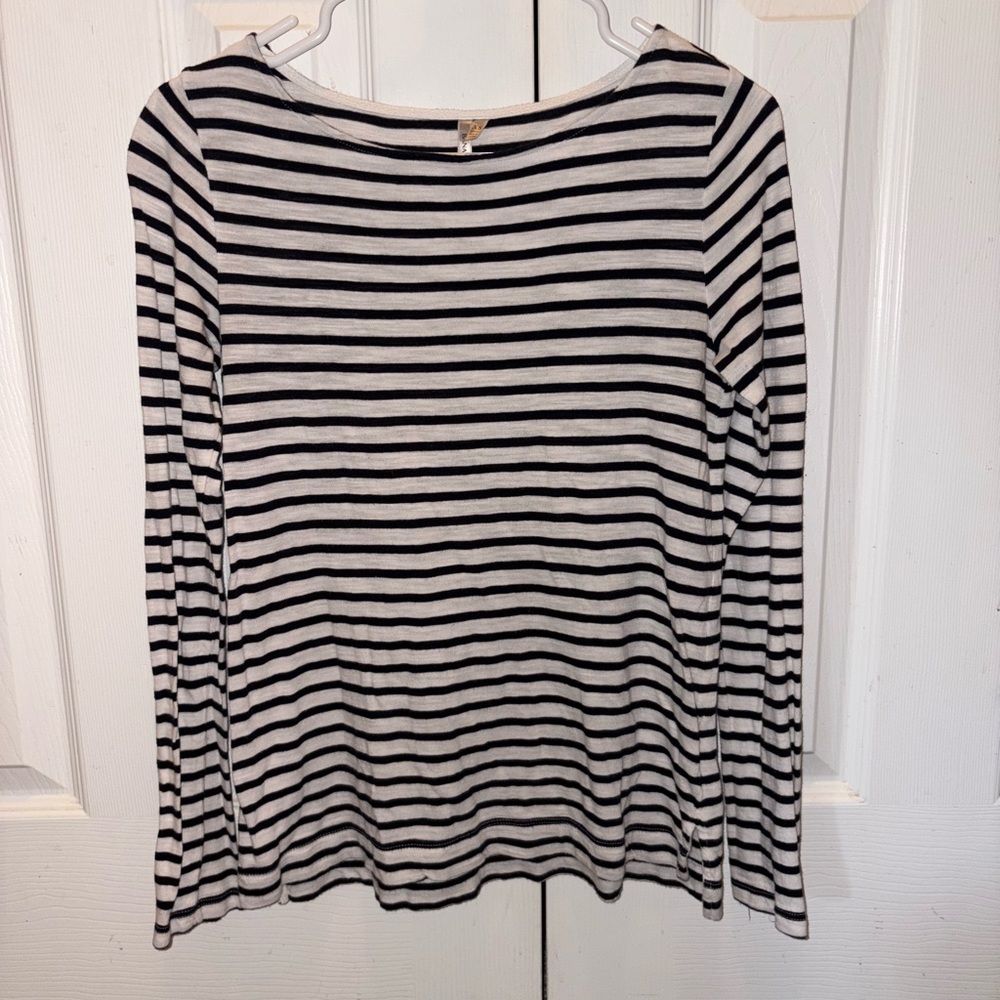 Banana Republic Navy and White Striped Tee size XS